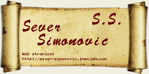 Sever Simonović vizit kartica